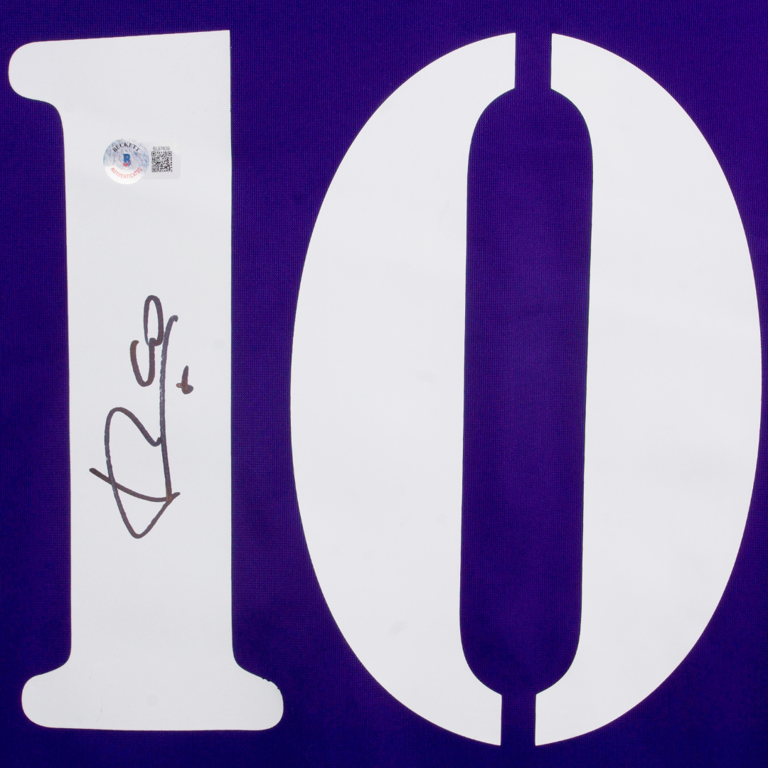Luis Figo Signed Real Madrid Away Soccer Jersey #10 with Beckett COA